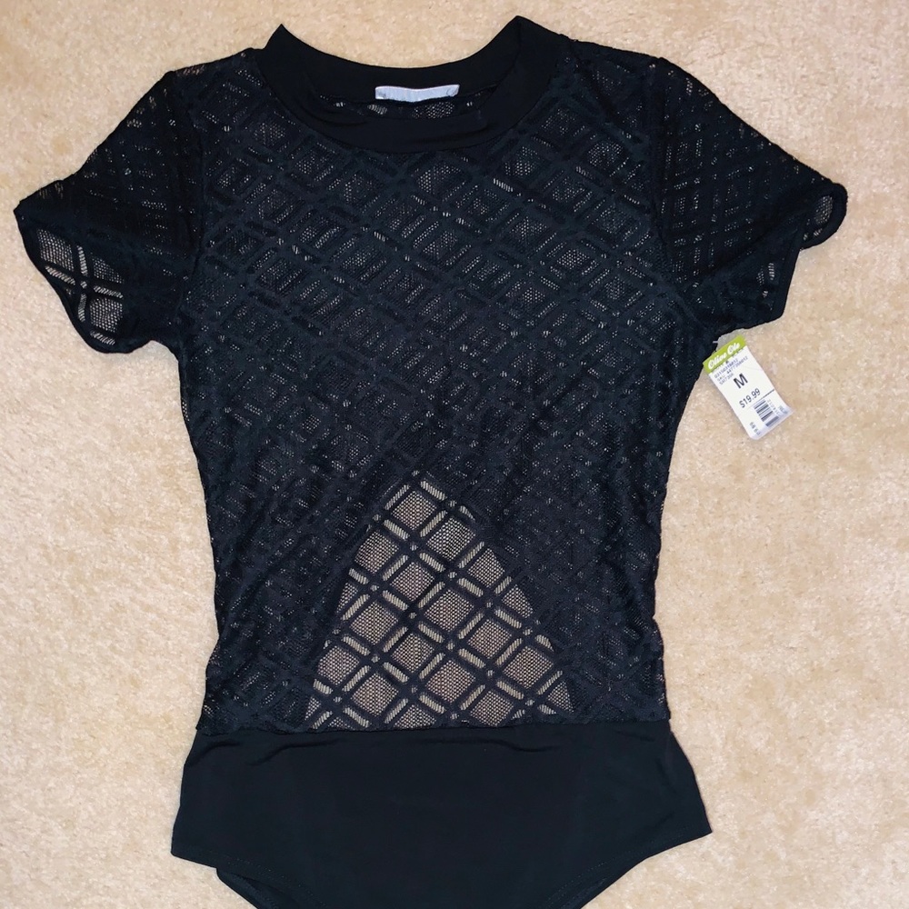 🖤 NEVER WORN 🖤 Black Mesh Design Bodysuit 🖤